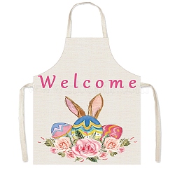 Easter Theme Polyester Sleeveless Apron, with Double Shoulder Belt, Pink, 560x450mm(PW-WG75993-04)