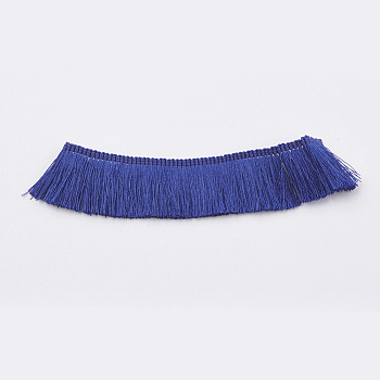 Nylon Tassel Pendants Decoration, Blue, 26x1mm