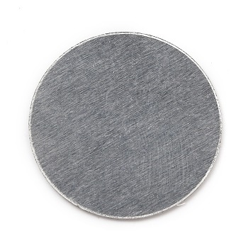 Aluminum Heat Press Thermal Transfer Crafts Piece, Flat Round, Silver, 25x0.5mm
