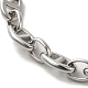 Ion Plating(IP) 304 Stainless Steel Oval Link Chain Bracelets(BJEW-D030-11A-P)-2