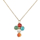 Natural & Synthetic Mixed Gemstone Cross Jewelry Set(SJEW-JS01284-01)-6