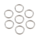 304 Stainless Steel Closed Jump Rings, Round, Stainless Steel Color, 18 Gauge, 8x1mm(STAS-G393-06P-15)
