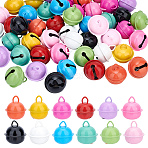 48Pcs 12 Colors Baking Paint Iron Bell Pendants, Mixed Color, 23.5x22mm, Hole: 5x4.5mm, 4pcs/color(IFIN-NB0001-43)