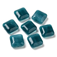 Transparent Acrylic Beads, Square, Teal, 15.5x15.5x7.5mm, Hole: 1.6mm, about 327pcs/500g(OACR-A021-20C)