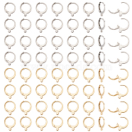 120Pcs 2 Style 304 Stainless Steel Leverback Earring Findings, with Horizontal Loops, Golden & Stainless Steel Color, 14.5x12mm, Hole: 1.2mm, Pin: 0.8~1.2mm, 60Pcs/style(STAS-NB0001-54)