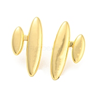 Rack Plating Brass Oval Stud Earrings, Long-Lasting Plated, Lead Free & Cadmium Free, Real 18K Gold Plated, 29x15mm(EJEW-A028-30G)