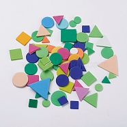Foam Decorations Stickers, Self-adhesive, Geometric Pattern, Mixed Color, 6~26x10~29x2~3mm, about 150pcs/bag(X-DIY-WH0159-01)