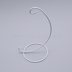 Iron Iron Curve Design Display Stand, for Microscopic Plants, White, 12.1x10.4x23.5cm(IFIN-WH0034-57B)