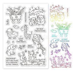 PVC Plastic Stamps, for DIY Scrapbooking, Photo Album Decorative, Cards Making, Stamp Sheets, Animal Pattern, 16x11x0.3cm(DIY-WH0167-56-471)