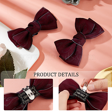Polyester Bowknot Shoe Decorations(AJEW-WH0323-25D)-6