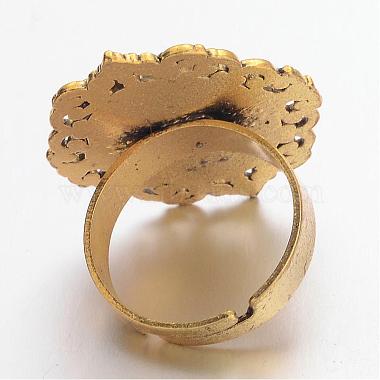 Vintage Adjustable Iron Finger Ring Components Alloy Cabochon Bezel Settings(PALLOY-Q300-09AG-NR)-4