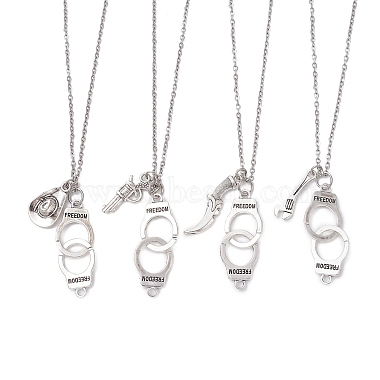 Mixed Shapes Alloy Necklaces