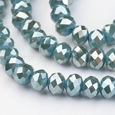6mm DarkTurquoise Abacus Glass Beads