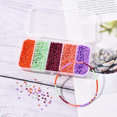 90G 5 Colors 12/0 Baking Paint Glass Seed Beads(SEED-YW0001-14B)-7