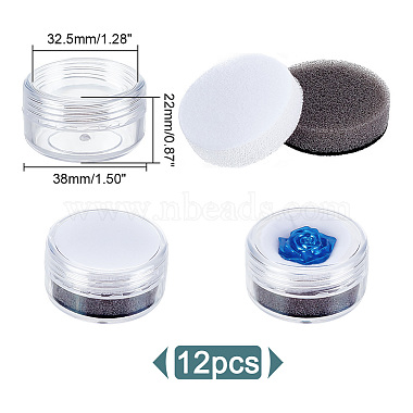 Column Plastic Loose Diamond Storage Screw Top Foam Gem Jars(CON-HY0001-04A)-2