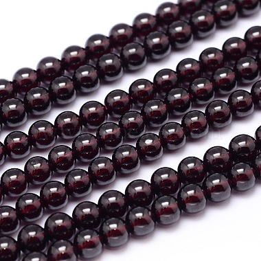 Mozambique Import Natural Grade AA Garnet Round Beads Strands(G-E300-AA-6mm)-2