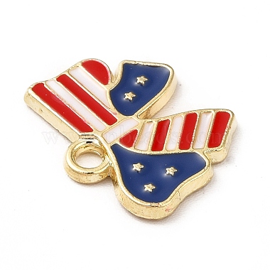 American Flag Style Alloy Enamel Pendants(ENAM-M046-09G)-4