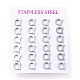 304 Stainless Steel Greek Alphabet Stud Earrings(STAS-D007-07P-07)-3