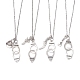 Handcuff with Word Freedom Alloy Pendant Necklace(NJEW-JN04470)-1