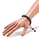 Bracelet de perles tressées en strass boule scintillante pour femme(BJEW-JB07703-05)-3