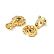 Rack Plating Brass Micro Pave Clear & Green Cubic Zirconia Fold Over Clasps(KK-E034-32G)-2