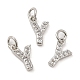 Brass Micro Pave Grade AAA Cubic Zirconia Charms(ZIRC-P067-11P-Y-NR)-1