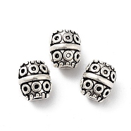Tibetan Style Alloy Beads, Cadmium Free & Lead Free, Barrel, Antique Silver, 7x8.5mm, Hole: 1.8mm(FIND-Q094-35AS)