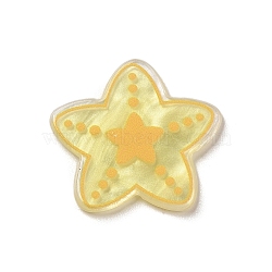 Acrylic Plastic Cabochns, Starfish, 21x22x2mm(OACR-R269-01C)