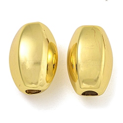 Rack Plating Brass European Beads, Long-Lasting Plated, Cadmium Free & Lead Free, Large Hole Beads, Oval, Real 18K Gold Plated, 20x13mm, Hole: 4mm(KK-I718-31A-G)