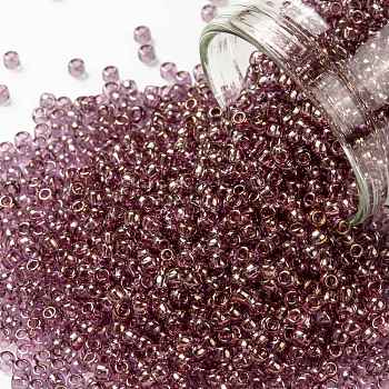 TOHO Round Seed Beads, Japanese Seed Beads, (628) Pink Rose Gold Luster, 11/0, 2.2mm, Hole: 0.8mm, about 1110pcs/bottle, 10g/bottle