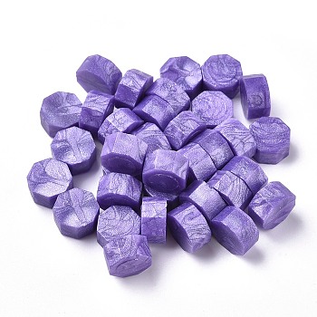 Sealing Wax Particles, for Retro Seal Stamp, Octagon, Blue Violet, 9mm, about 1500pcs/500g