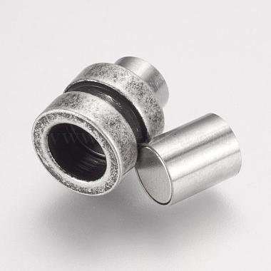 304 Stainless Steel Magnetic Clasps with Glue-in Ends(STAS-F124-02AS)-3