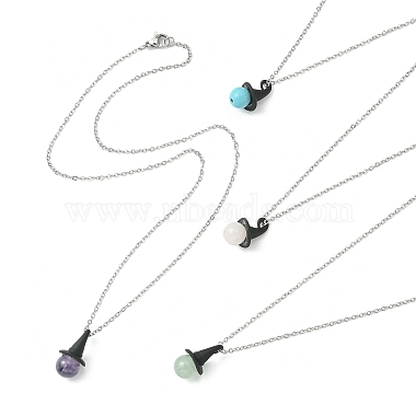 Hat Mixed Stone Necklaces