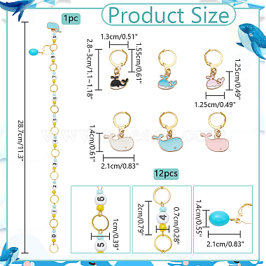 Knitting Row Counter Chains & Locking Stitch Markers Kits(HJEW-AB00538)-2