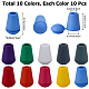 100pièces 10 couleurs embouts de cordon d'arrêt de cloche amovibles en plastique(KY-GF0001-43)-2