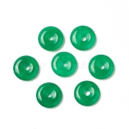 Natural Malaysia Jade Dyed Pendants, Donut/Pi Disc Charm, 15x3.5~4mm, Hole: 2.5~3mm(X-G-G994-F01-01)