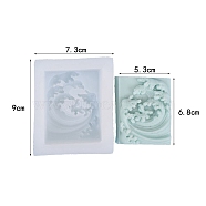 Embossed Art DIY Food Grade Silicone Molds, Fondant Molds, Resin Casting Molds, for Chocolate, Candy, UV Resin & Epoxy Resin Craft Making, Wave, 90x73x38mm, Inner Diameter: 68x53mm(PW-WG92243-05)