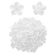Flower Acrylic Beads, Transparent Clear Flower Bead Caps, Clear, 29x6mm, Hole: 2mm, about 100pcs/bag(TACR-YW0001-17)