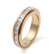 Ion Plating(IP) 304 Stainless Steel Rings, with Cubic Zirconia, Rose Gold, 5.2mm,US Size 7(17.3mm)(RJEW-K268-05RG)