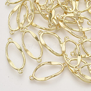 Alloy Links connectors, Oval, Light Gold, 28x12.5x4mm, Hole: 1.5mm(PALLOY-S121-222)