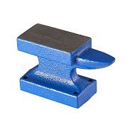 DIY Iron Anvil Tools, Jewelry Bench Block, Horn, Blue, 9.2x3.5x5.5cm(TOOL-WH0102-01)