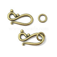 Tibetan Style Toggle Clasp, Zinc Alloy Toggle Clasp, Lead Free, Cadmium Free and Nickel Free, Antique Bronze, Hook: 12mm wide, 20.5mm long, Eye: about 7.5mm in diameter, hole: 5mm(X-MLF1277Y-NF)