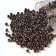 TOHO Round Seed Beads, Japanese Seed Beads, (221) Bronze, 8/0, 3mm, Hole: 1mm, about 222pcs/bottle, 10g/bottle(SEED-JPTR08-0221)