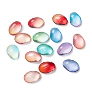 Transparent Glass Cabochons, Pear Shape, Mixed Color, 6x9x3mm(GGLA-A005-03)