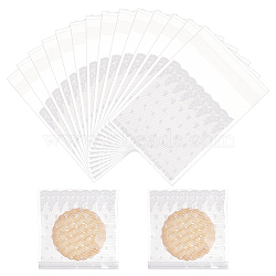 OPP Cellophane Self-Adhesive Cookie Bags, for Baking Packing Bags, Rectangle with Lace Pattern, White, 81x55x0.1mm, about 100pcs/bag(OPP-WH0008-04A)