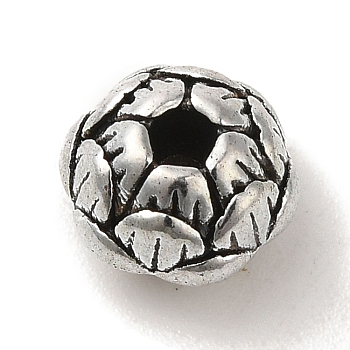 Tibetan Style Alloy Beads, Cadmium Free & Lead Free, Lotus, Antique Silver, 8x7x5mm, Hole: 1.4mm