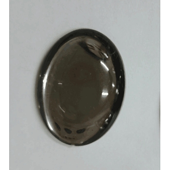 Extra Large Jewelry Sticker, Acrylic Rhinestone Stick-On Cabochon, with Self Adhesive, Oval, Jet, 30x41x8mm