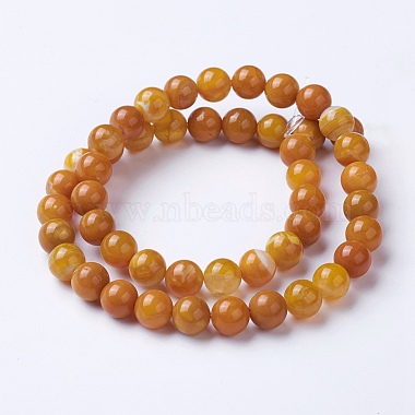 Natural Agate Beads Strands(X-G-G754-08-8mm)-2