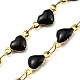 ожерелья-цепочки в форме сердца из нержавеющей стали с ионным покрытием (IP) 304(NJEW-E098-02G-04)-2