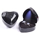 Glitter Heart Shaped Plastic Couple Ring Storage Boxes(CON-C020-01F)-1